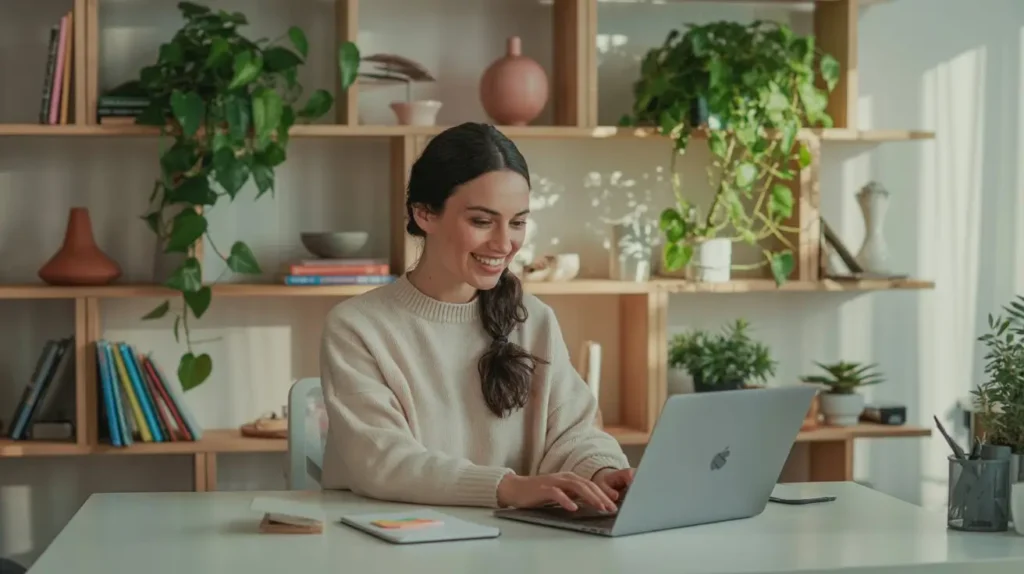 prateleiras e nichos no home office com organização e funcionalidade