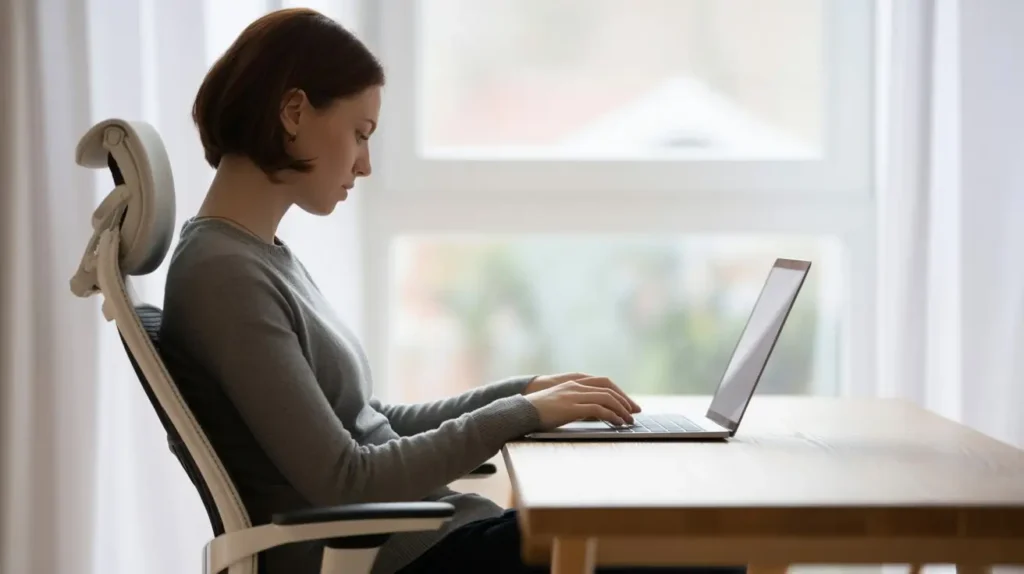 ajustar cadeira ergonomicamente no home office
