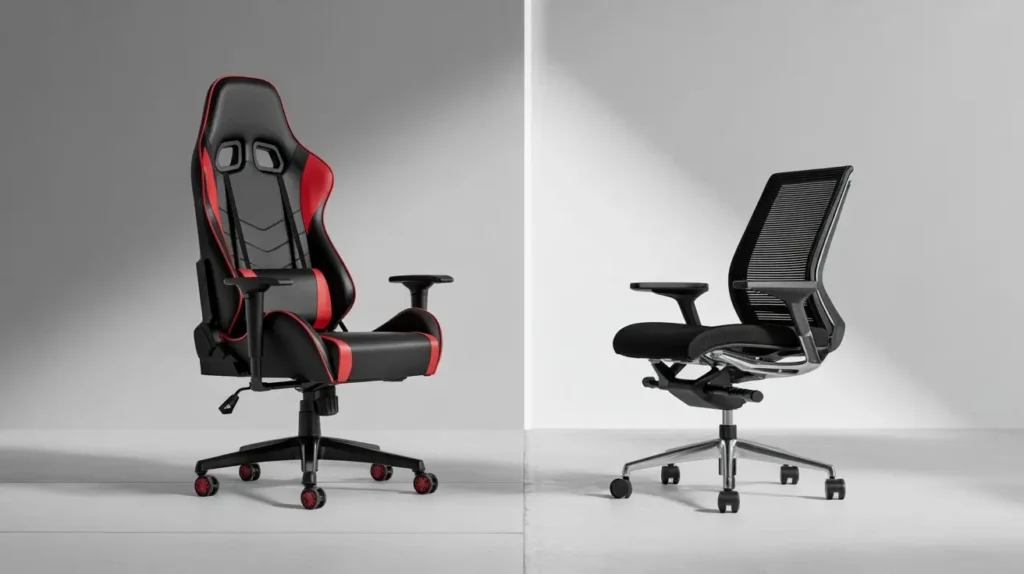 Cadeira Gamer vs. Cadeira de Escritório Ergonômica
