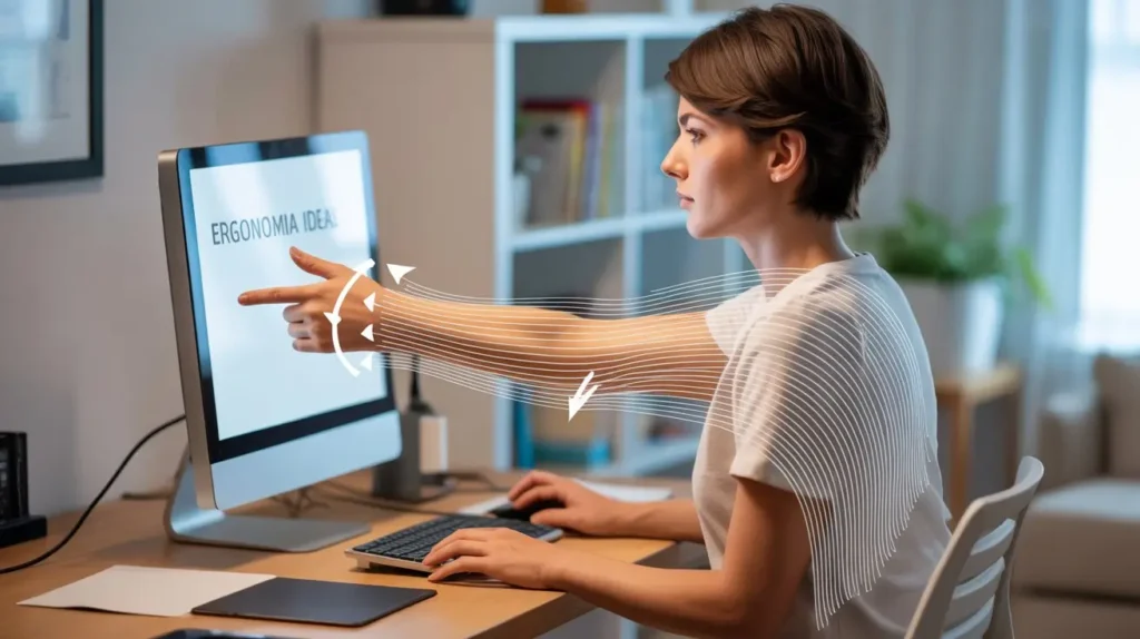 ergonomia digital como ajustar tela teclado e mouse